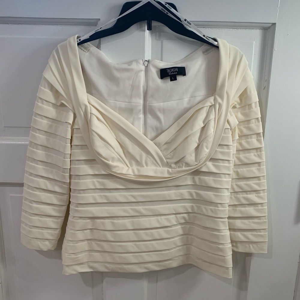 Tadashi Shoji NWOT Formal Bandage‎ Quarter Sleeve Blouse Women’s Size Large